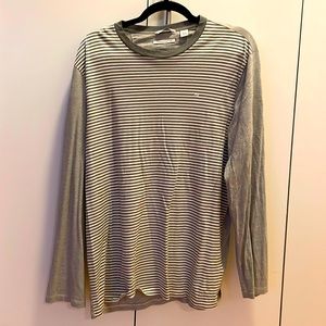 Mens Calvin Klein Pima Cotton striped long sleeve shirt